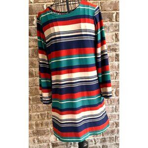 Vintage Maggie Breen Too Girls Dress 16 Striped Long Sleeve School Church EUC